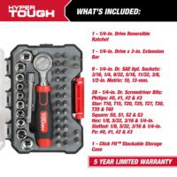 40-Piece Socket and Bit Set in Click Fit Case - Image 6