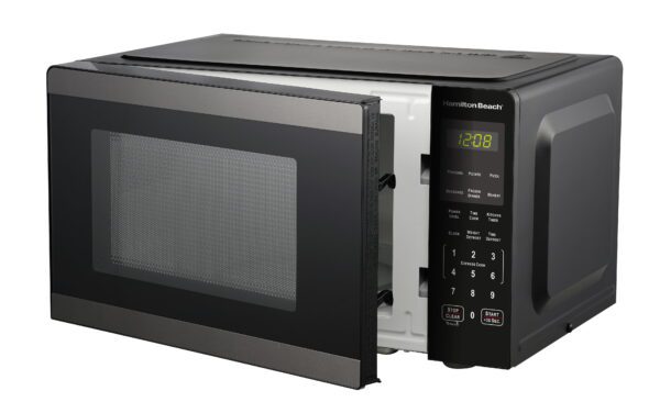 0.9 Cu Ft Countertop Microwave Oven, 900 Watts, Black Stainless Steel, New - Image 10