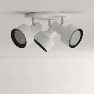 UL Listed 3 Light Multi-Directional Flush Mount Ceiling Fixture, Gray