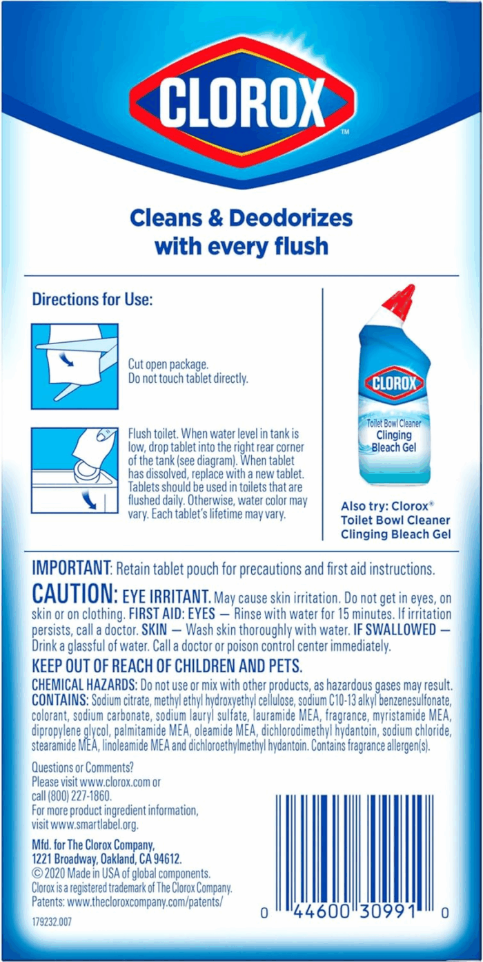 Ultra Clean Toilet Tablets Bleach & Blue, Rain Clean, 4 Ct (Package May Vary) - Image 5
