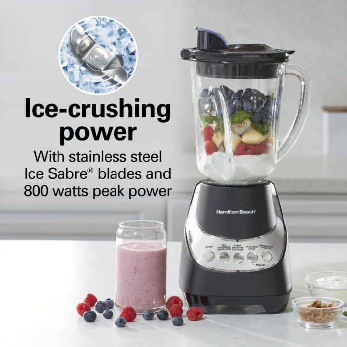 Wave Action Quiet Blender, 48 Oz. Glass Jar, 12 Blending Functions, Black, 53530F - Image 3