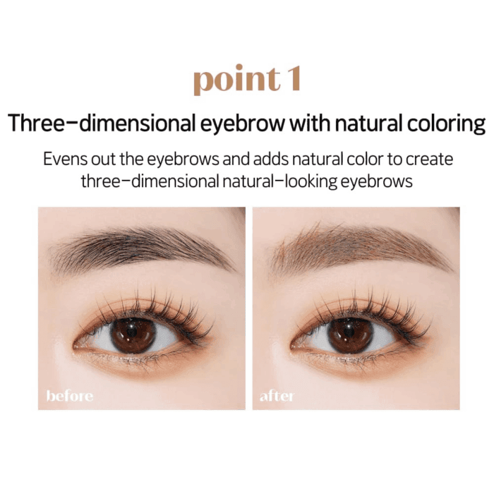 Color My Brows 4.5G - Rich Brown | Beeswax & Carnauba Wax | Eyebrow Mascara, Quickly Fixing Natural Eyebrow Makeup with Care Effect | Korean Makeup, Kbeauty, Perfect for Gift - Image 4