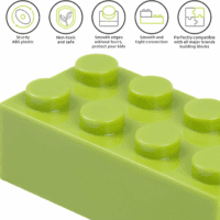 1100 Pieces Building Bricks, Compatible with Lego Classic Building Blocks Bulk with Baseplates, Doors Windows and Wheels, STEM Creative Construction Toys for 6 7 8 9 10 11 12 Year Old - Image 5