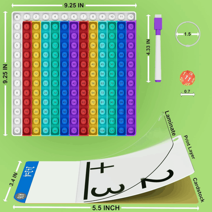 Math Games for Kids - Flash Cards for Kids - Pop It Practice with Addition, Subtraction, Multiplication & Division - Ideal for Math Learning and Skill Building. - Image 5