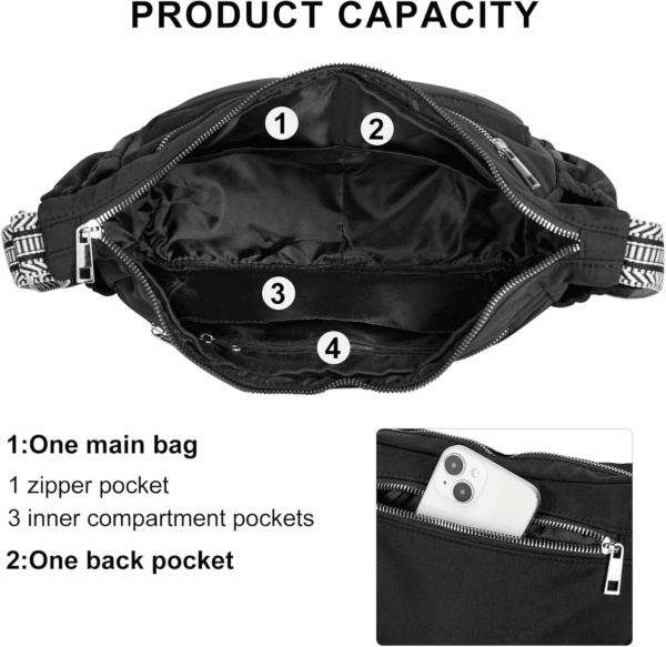 Travel Purses for Women, Waterproof Nylon Crossbody Bags for Woman Trendy, anti Theft Shoulder Bag for Ladies - Image 4