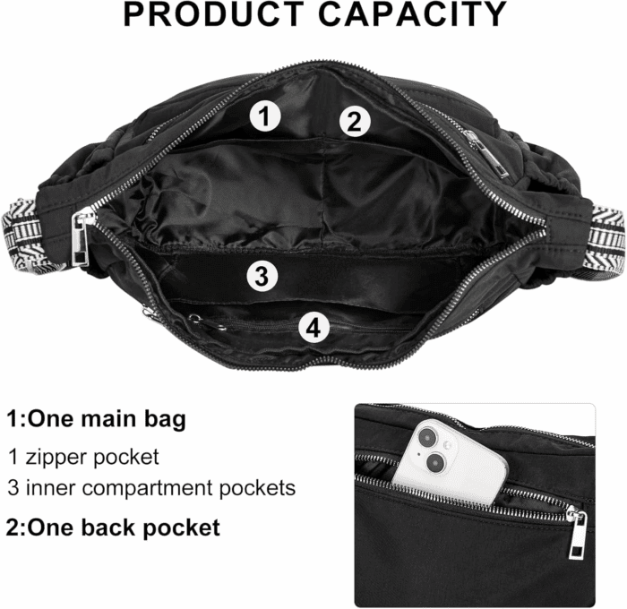 Travel Purses for Women, Waterproof Nylon Crossbody Bags for Woman Trendy, anti Theft Shoulder Bag for Ladies - Image 4
