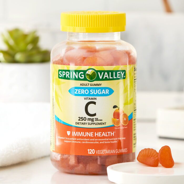 Zero Sugar Vitamin C Gummies Dietary Supplement, 250 Mg, 120 Count - Image 8