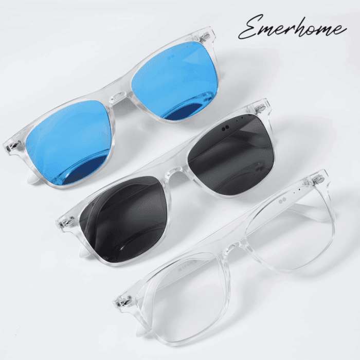 Smart Glasses - Bluetooth Glasses for Men & Women, Touch Control, Outdoor UV Protection and Voice Control, Hands-Free Calls (Clear Lens) - Image 2
