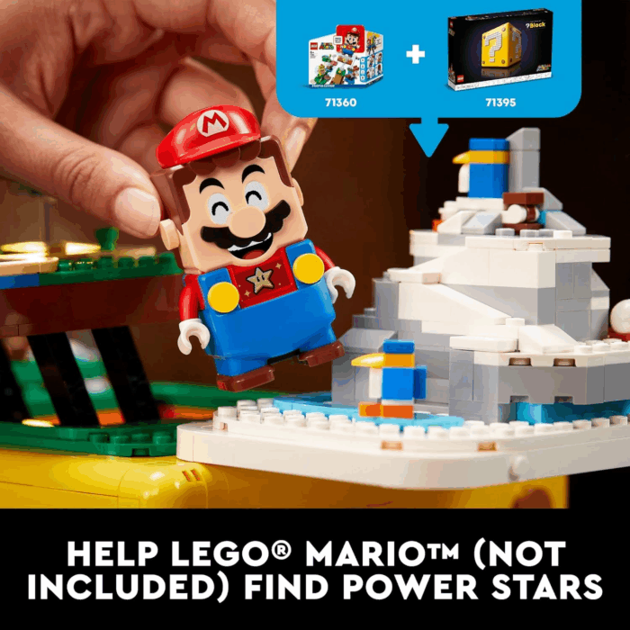 Super Mario 64 Question Mark Block 71395, 3D Model Set for Adults with 4 Microscale Game Levels: Peach’S Castle, Bob-Omb Battlefield, Cool Mountain and Lethal Lava Trouble - Image 5