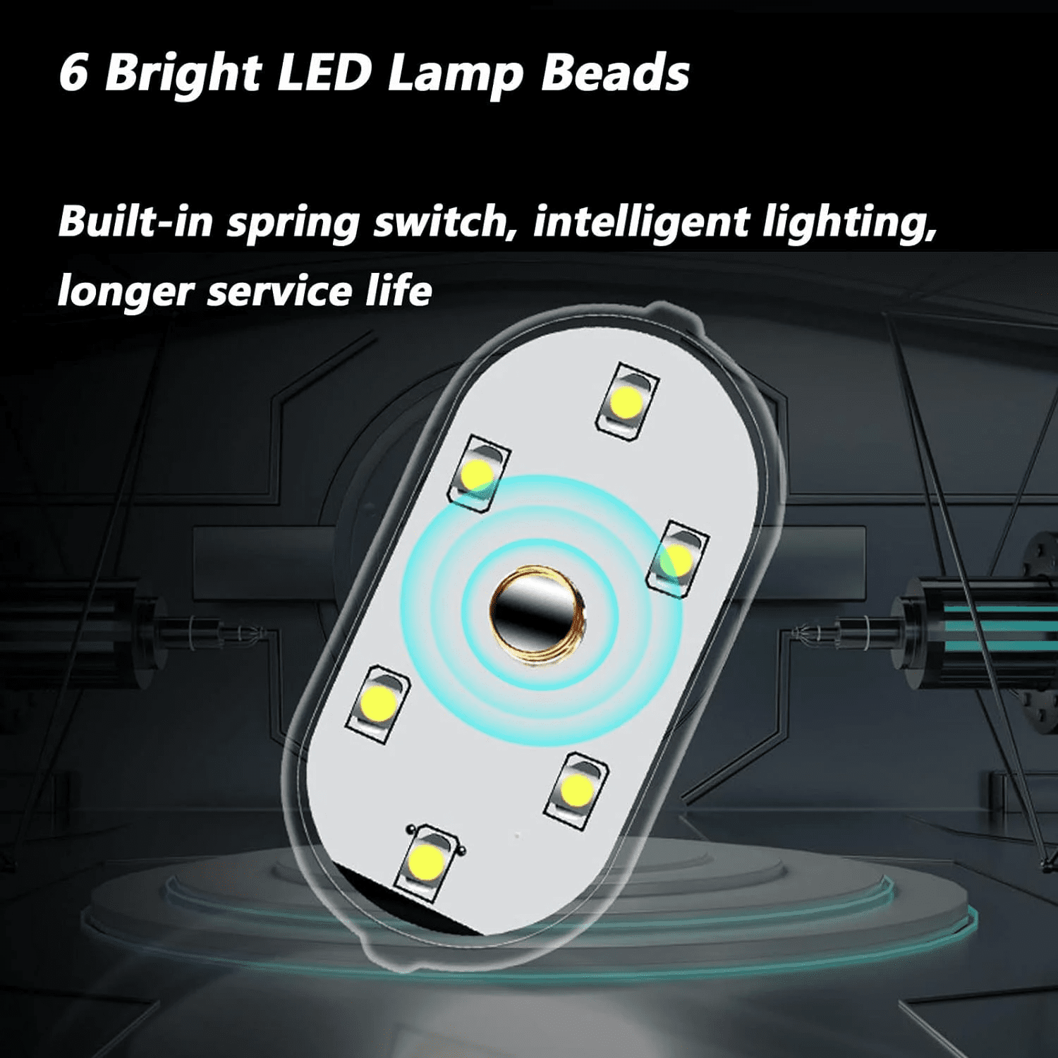 4Pcs Wireless LED Lights for Car Interior,7 Colors Ambient Lighting Car Interior,Car Lights inside Your Car,Usb Rechargeable Car Interior Led Night Light for Car Decor - Image 7