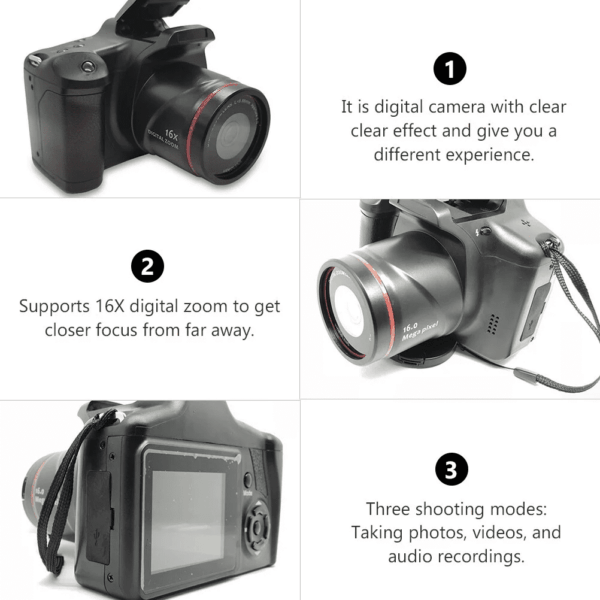 Digital Camera for Photography, 16MP FHD Video Camera with Wifi, 3 Inch Screen, 16X Digital Zoom, Vlogging Camera for Youtube - Image 7