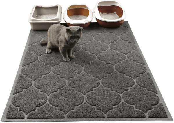 Cat Litter Mat, XL Super Size, Phthalate Free, Easy to Clean, 46X35 Inches, Durable, Soft on Paws, Large Litter Mat.