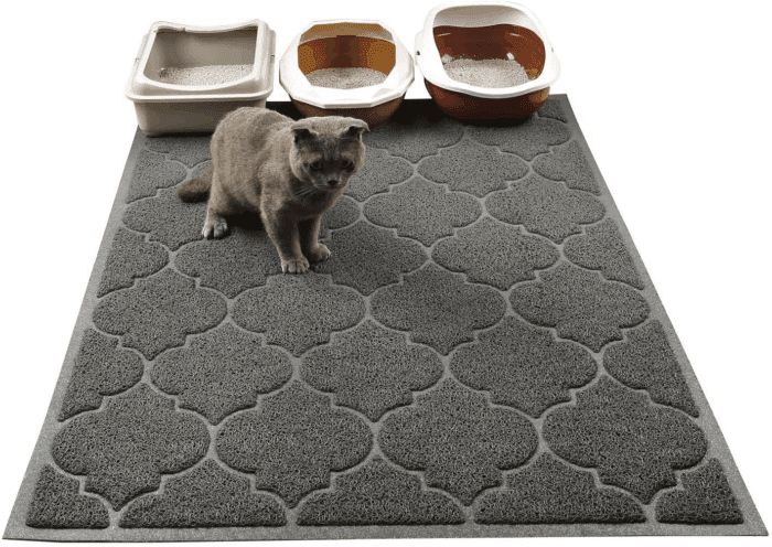 Cat Litter Mat, XL Super Size, Phthalate Free, Easy to Clean, 46X35 Inches, Durable, Soft on Paws, Large Litter Mat.