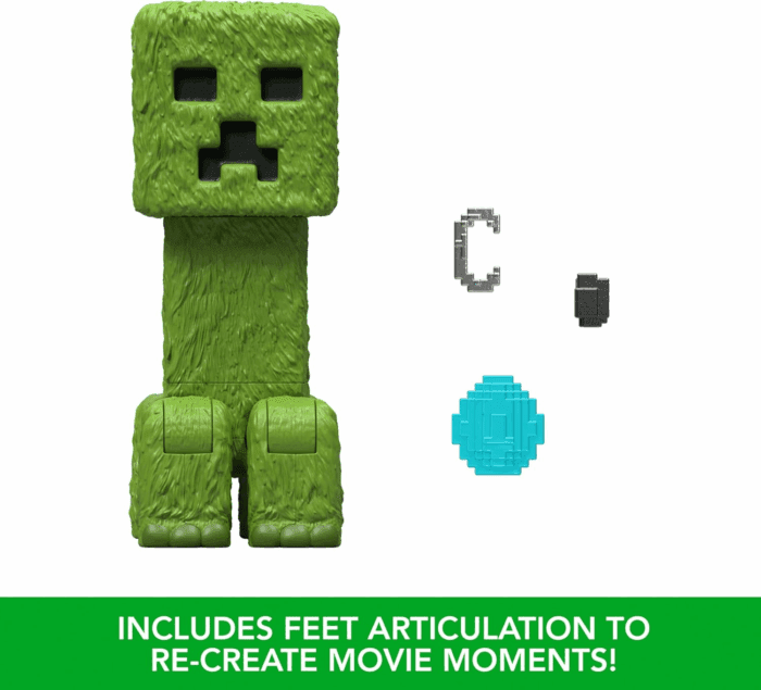 Minecraft Action Figure & Accessories Set, 4-Inch Creeper Posable Character Collectible Inspired by a Minecraft Movie - Image 5