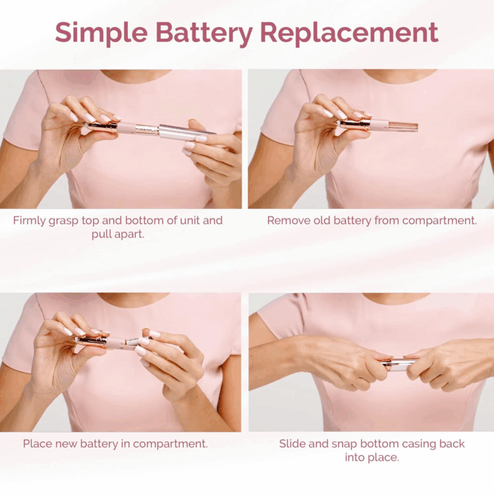 Brows Eyebrow Hair Remover Electric Razor for Women with LED Light for Instant and Painless Hair Removal - Image 7