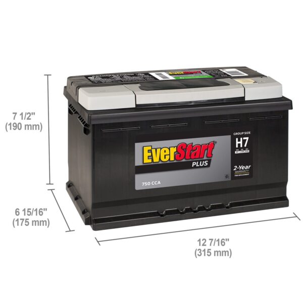 plus Lead Acid Automotive Battery, Group Size H7 / LN4 / 94R 12 Volt, 750 CCA - Image 5