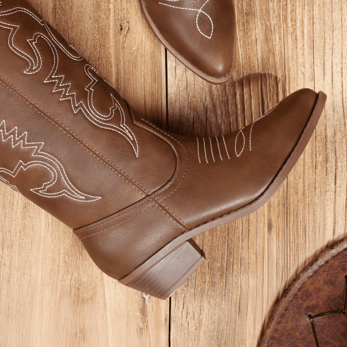 Women'S Cowboy Boots Pull on Cowgirl Boots Mid Calf Western Boots - Image 4