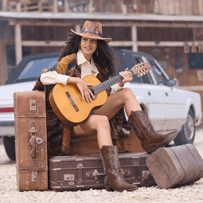 Women'S Cowboy Boots Pull on Cowgirl Boots Mid Calf Western Boots - Image 6