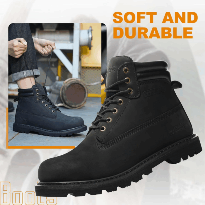 Work Boots for Men Waterproof Soft Toe Non Slip Comfortable Workboots - Image 5