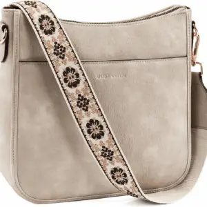 Crossbody Bags for Women Trendy Vegan Leather Hobo Purses Shoulder Handbags with Wide Shoulder Strap