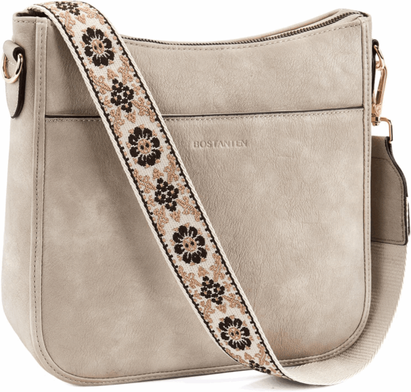 Crossbody Bags for Women Trendy Vegan Leather Hobo Purses Shoulder Handbags with Wide Shoulder Strap