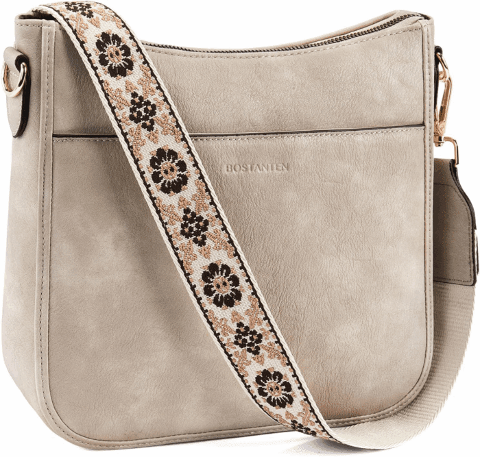 Crossbody Bags for Women Trendy Vegan Leather Hobo Purses Shoulder Handbags with Wide Shoulder Strap