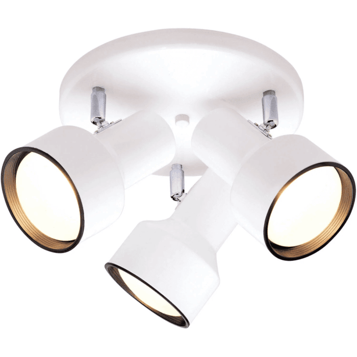 UL Listed 3 Light Multi-Directional Flush Mount Ceiling Fixture, Gray - Image 5