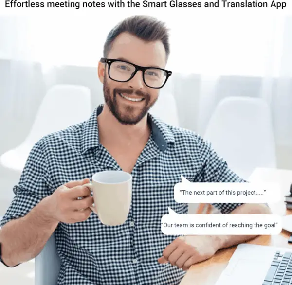 AI Translator Smart Glasses for Men Women, Bluetooth Audio Glasses with Photochromic Transition Lenses, Voice Assistant, Open Ear Lighweight Eyeware, Black - Image 5