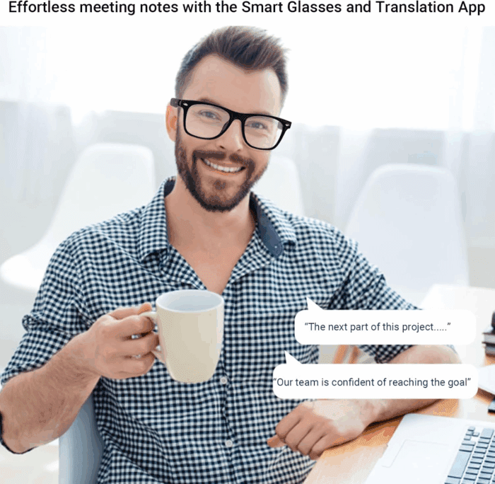 AI Translator Smart Glasses for Men Women, Bluetooth Audio Glasses with Photochromic Transition Lenses, Voice Assistant, Open Ear Lighweight Eyeware, Black - Image 5