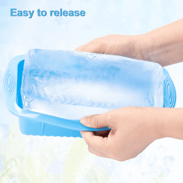 Extra Large Ice Block Mold for Ice Bath, 4 Pack 9.4Lb Big Ice Cube Molds, Silicone Ice Bath Accessories Water Chiller for Cold Plunge or Coolers - Image 3