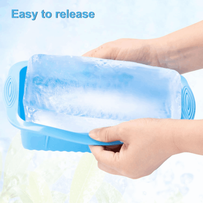 Extra Large Ice Block Mold for Ice Bath, 4 Pack 9.4Lb Big Ice Cube Molds, Silicone Ice Bath Accessories Water Chiller for Cold Plunge or Coolers - Image 3