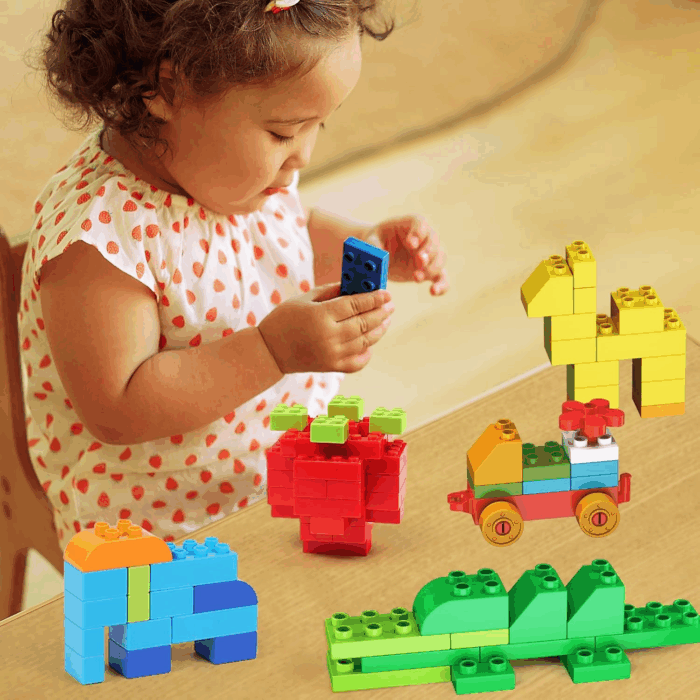 258 Piece Classic Big Building Blocks Set for Kids Toddlers Compatible with All Major Brands, Large Building Bricks STEM Toys with Gift Box for All Ages Boys Girls - Image 4