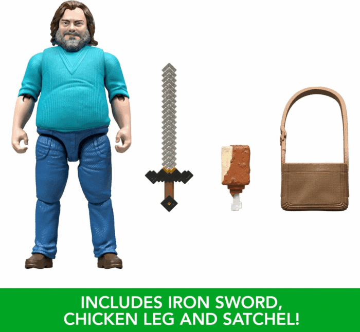 Minecraft Action Figure & Accessories Set, 4-Inch Steve Posable Character Collectible Inspired by a Minecraft Movie - Image 4