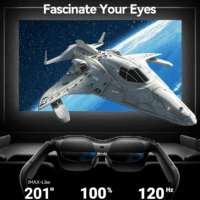 Air 2S AR/XR Glasses - 4 Speakers, 201" 120Hz 5000 Nits FHD OLED Display, AR XR Video Gaming Glasses, Smart Glasses for Iphone 16,15/Android/Mac/Switch/Ps5/Steamdeck, Gift Ideas - 2024 New - Image 2