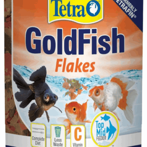 Goldfish Flakes, Nutritionally Balanced Diet for Aquarium Fish, Vitamin C Enriched Flakes, 0.42 Oz