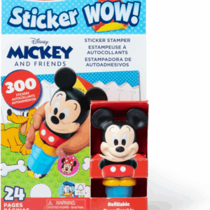 Sticker Wow!™ 24-Page Activity Pad and Sticker Stamper, 300 Stickers, Arts and Crafts Fidget Toy Collectible Character – Disney Mickey Mouse