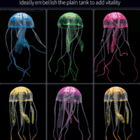 6 Pcs Glowing Jellyfish Ornament Decoration for Aquarium Fish Tank - Image 6