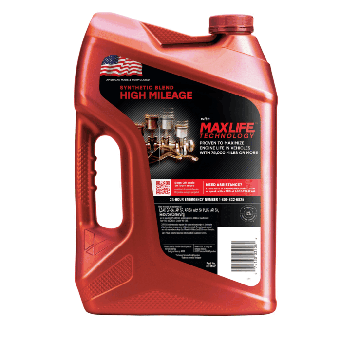 High Mileage Maxlife 5W-20 Synthetic Blend Motor Oil 5 QT - Image 2