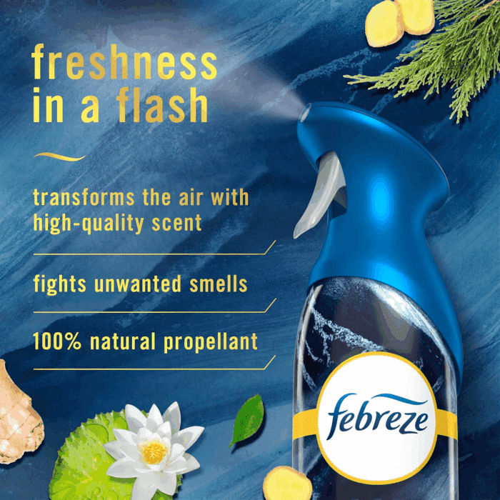 Air Mist Air Freshener Spray, Odor-Fighting Room Spray, Air Fresheners for Home and Bathroom and Kitchen, Aerosol Can, Ocean Scent, 8.8Oz, 3 Count - Image 2