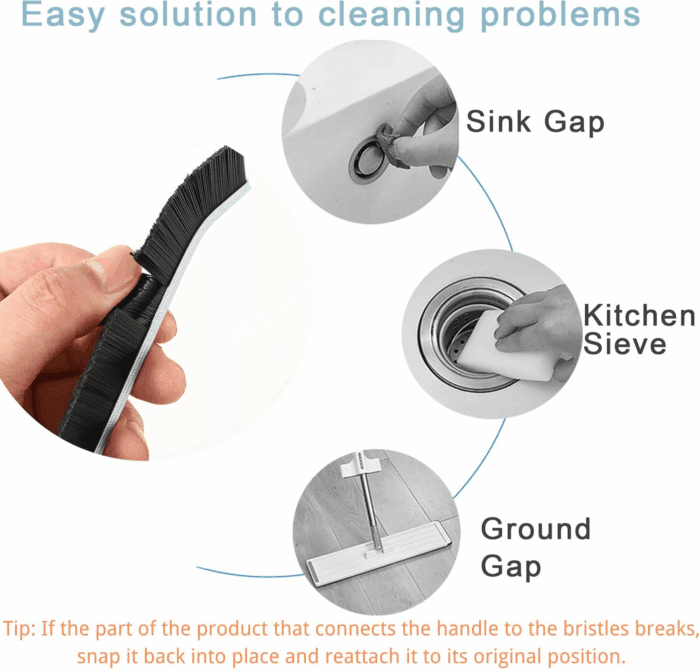 3Pcs Crevice Cleaning Brush Tool, Grout Brush Cleaning Supplies, Home Essentials, Bathroom Cleaning Brush Multifunctional Gap Scrub Hard Bristle Crevice Cleaning Brushes for Household Use - Image 3