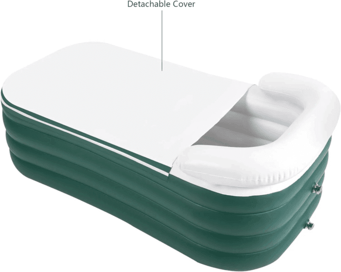 For Adult Spa Inflatable Adult Bath Tub, Foldable Portable Inflatable Soaking Bathtub with Electric Air Pump Blow up Bathtub - Image 5