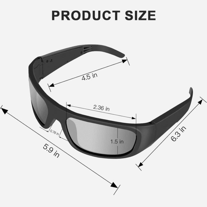 Oho Smart Glasses,Polarized Sunglasses with Bluetooth Speaker,Athletic/Outdoor UV Protection and Voice Control,Unisex(Grey Lens) - Image 6