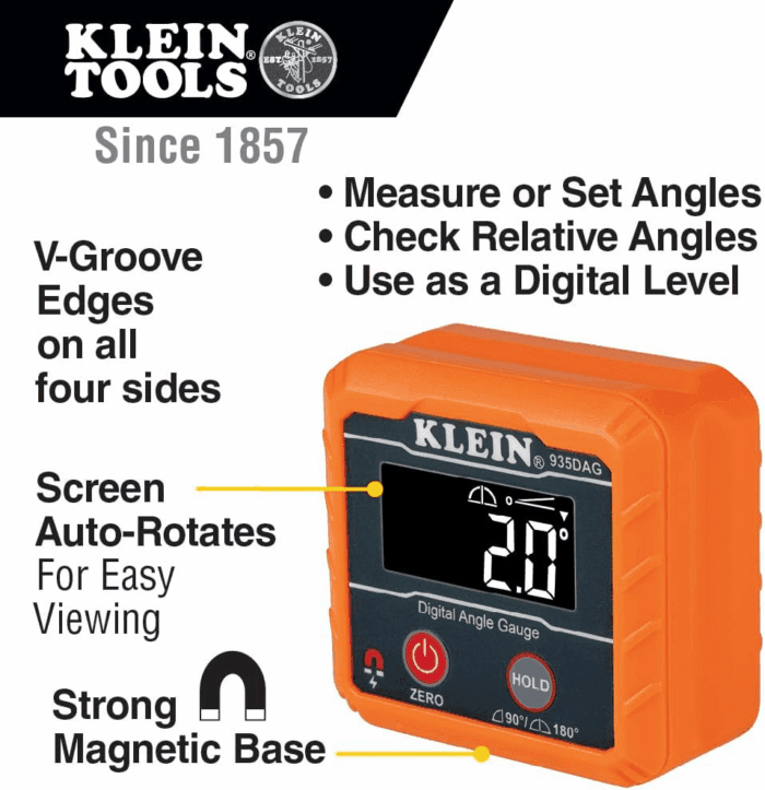 935DAG Digital Electronic Level and Angle Gauge, Measures 0 - 90 and 0 - 180 Degree Ranges, Measures and Sets Angles - Image 2
