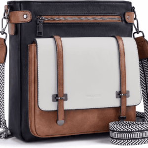 Crossbody Bags for Women,Multi Pocket Crossbody Purses Vegan Leather Shoulder Handbags Travel Purse Adjustable Strap