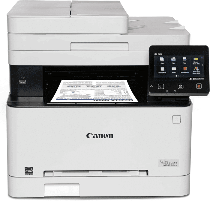 Color Imageclass Mf656Cdw - Wireless Duplex Laser Printer, All-In-One with Copier, Scanner, Fax, Auto Document Feeder, Mobile Ready, 3 Year Limited Warranty, 22 PPM, White