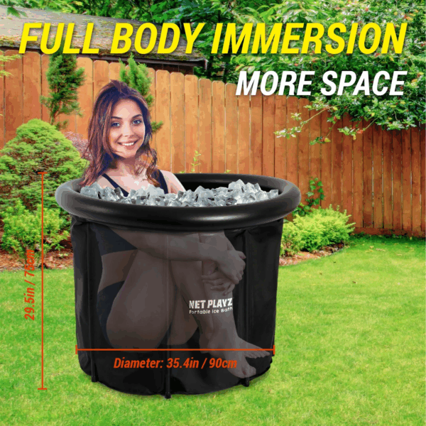 Ice Bath Tub, Cold Tub for Athletes Optimal Recovery | Cold Plunge Tub Ice Pod at Home Ice Plunge Tub Ice Cold Pod Icebath Icepod Tub, Portable - Image 3