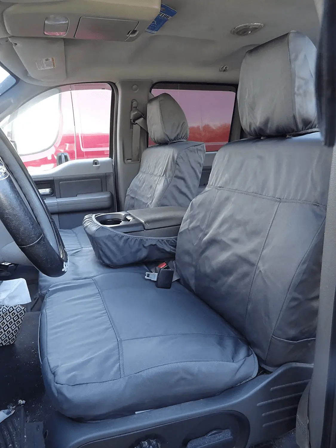 F364 2004-2008 Ford F150 Super Crew Front 40/20/40 Split Seat with Adjustable Headrests in Gray Endura - Image 2