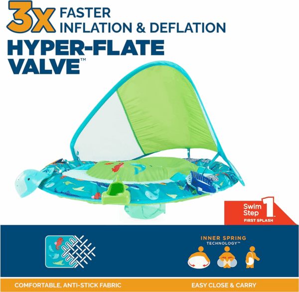Baby Spring Float Splash N Play, Baby Float with Canopy & UPF Protection, Baby Pool Toys & Swimming Pool Accessories for Kids 9-24 Months - Image 2