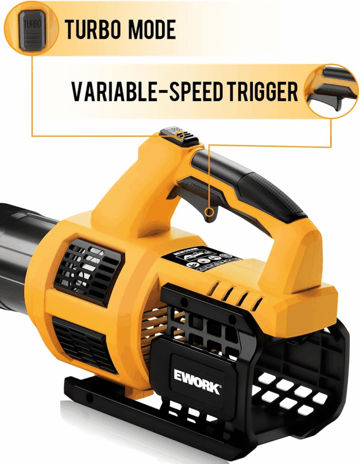 Cordless Leaf Blower and Hedge Trimmer Combo with 2 X 3.0Ah Batteries, Fast Charger, Electric Leaf Blowers for Lawn Care, 2-In-1 Electric Shrub/Bush Trimmer & Grass Shears - Image 4