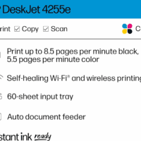 Deskjet 4255E Wireless All-In-One Color Inkjet Printer, Scanner, Copier, Best-For-Home, 3 Months of Instant Ink Included (588S6A) - Image 2
